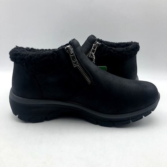 Skechers Womens Easy Going Water Repellent Vegan Size 7.5 Ankle Boots Black NWB - Picture 3 of 10